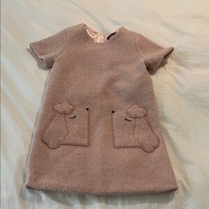 Catamini Adorable Pink Fleece Dress with Pockets size 7/8